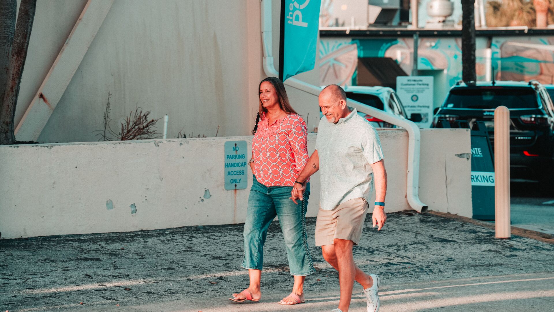 Guests walking in for a service at The Pointe Church in Cocoa Beach